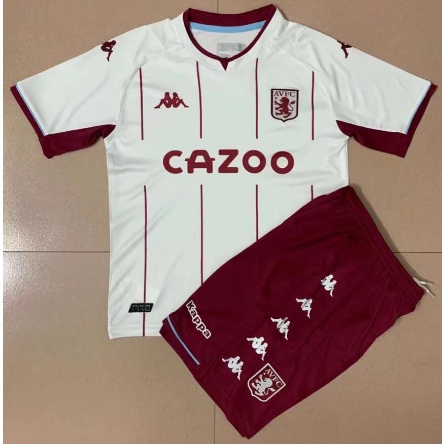 Kids Aston Villa FC 2021/22 Away Soccer Kits Shirt With Shorts